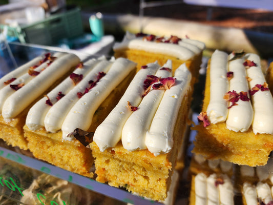 Carrot cake slice (GF + Vegan)