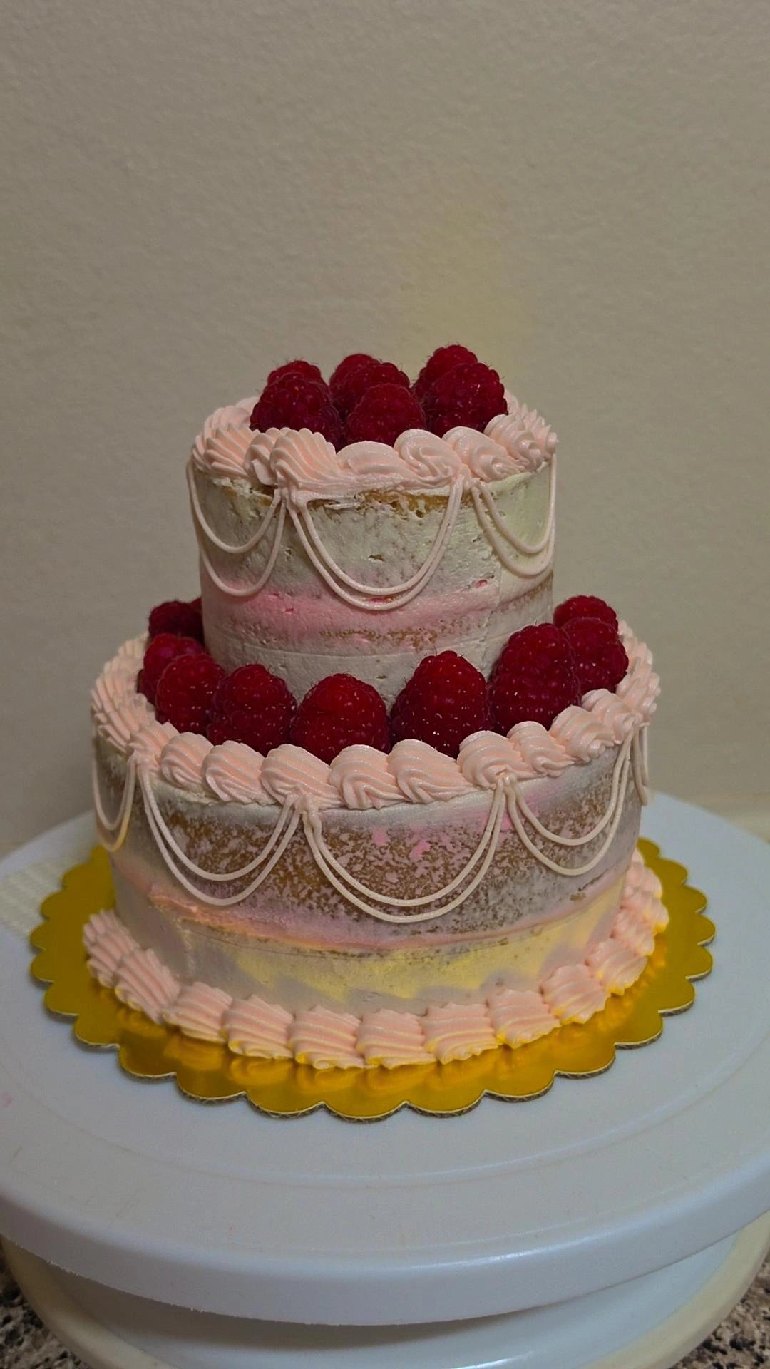 Raspberry vanilla cake (GF + Vegan)