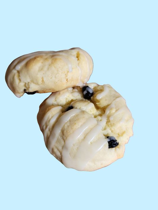 Lemon cookies w/ blueberries (GF + V)