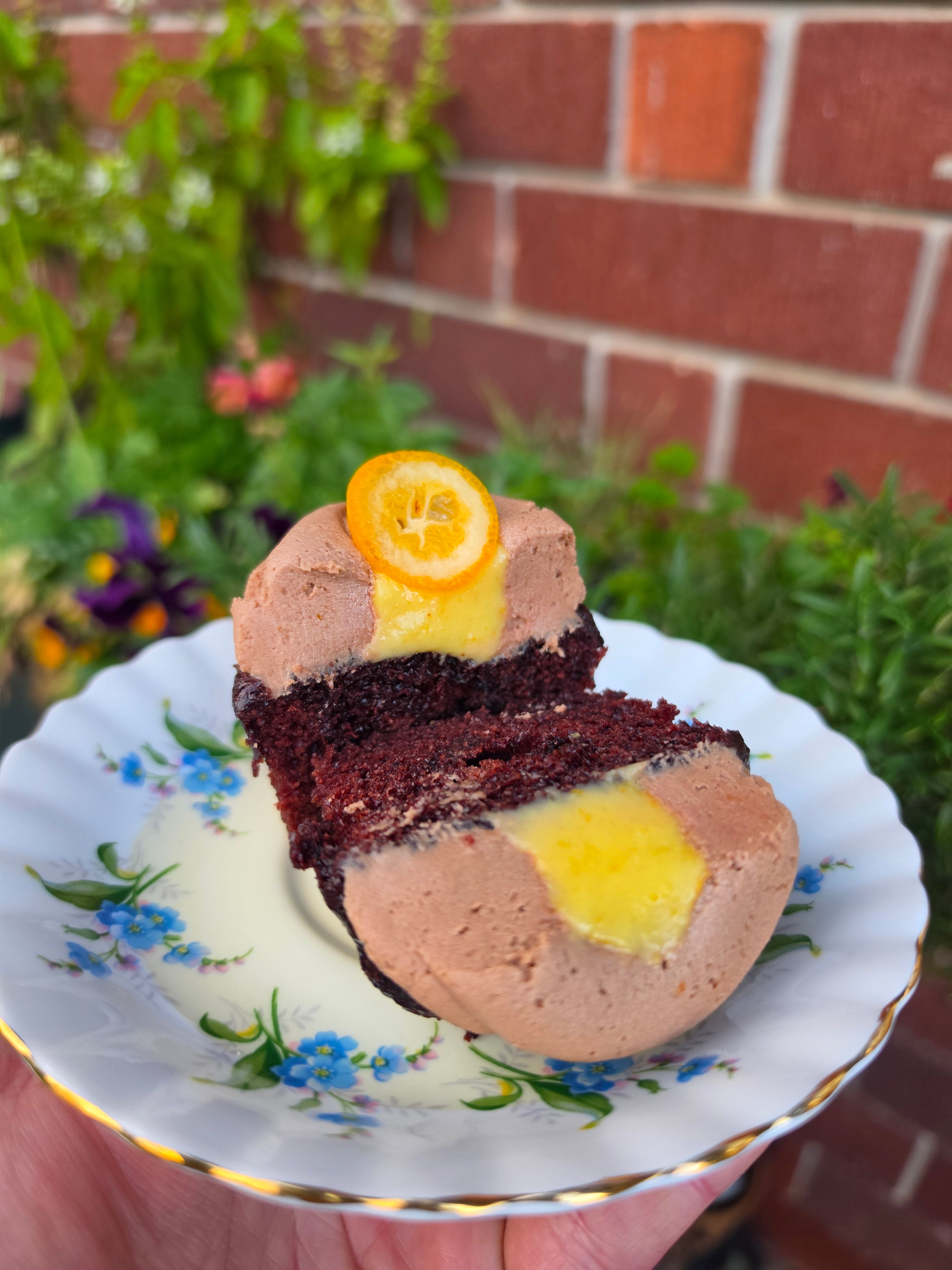 Choc orange cupcake (GF + Vegan)
