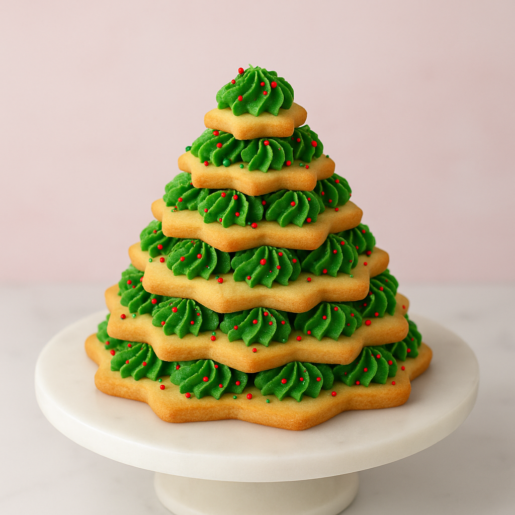 Sugar cookie Christmas tree (GF + Vegan)