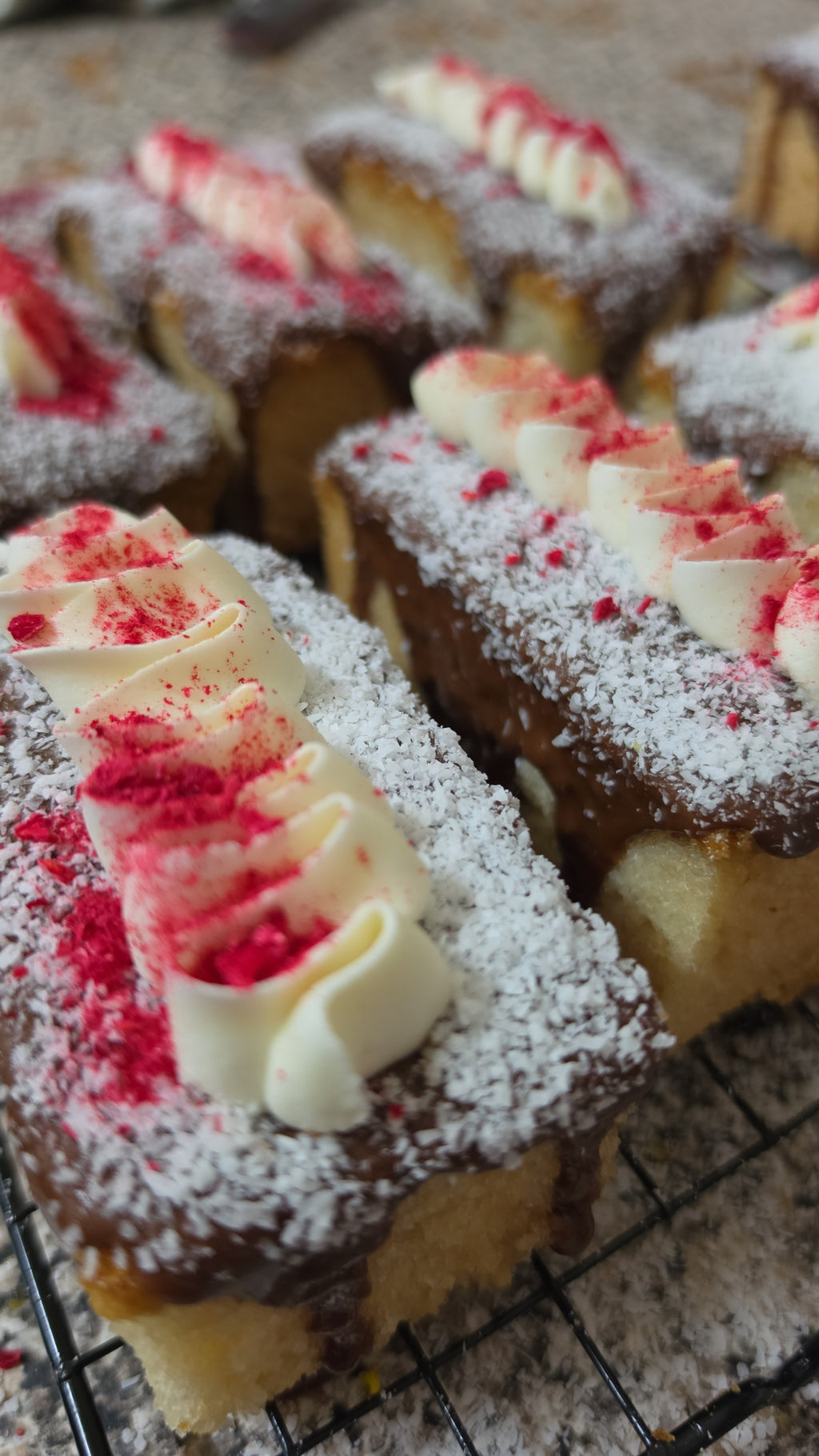 Lamington cake slice (GF + Vegan)