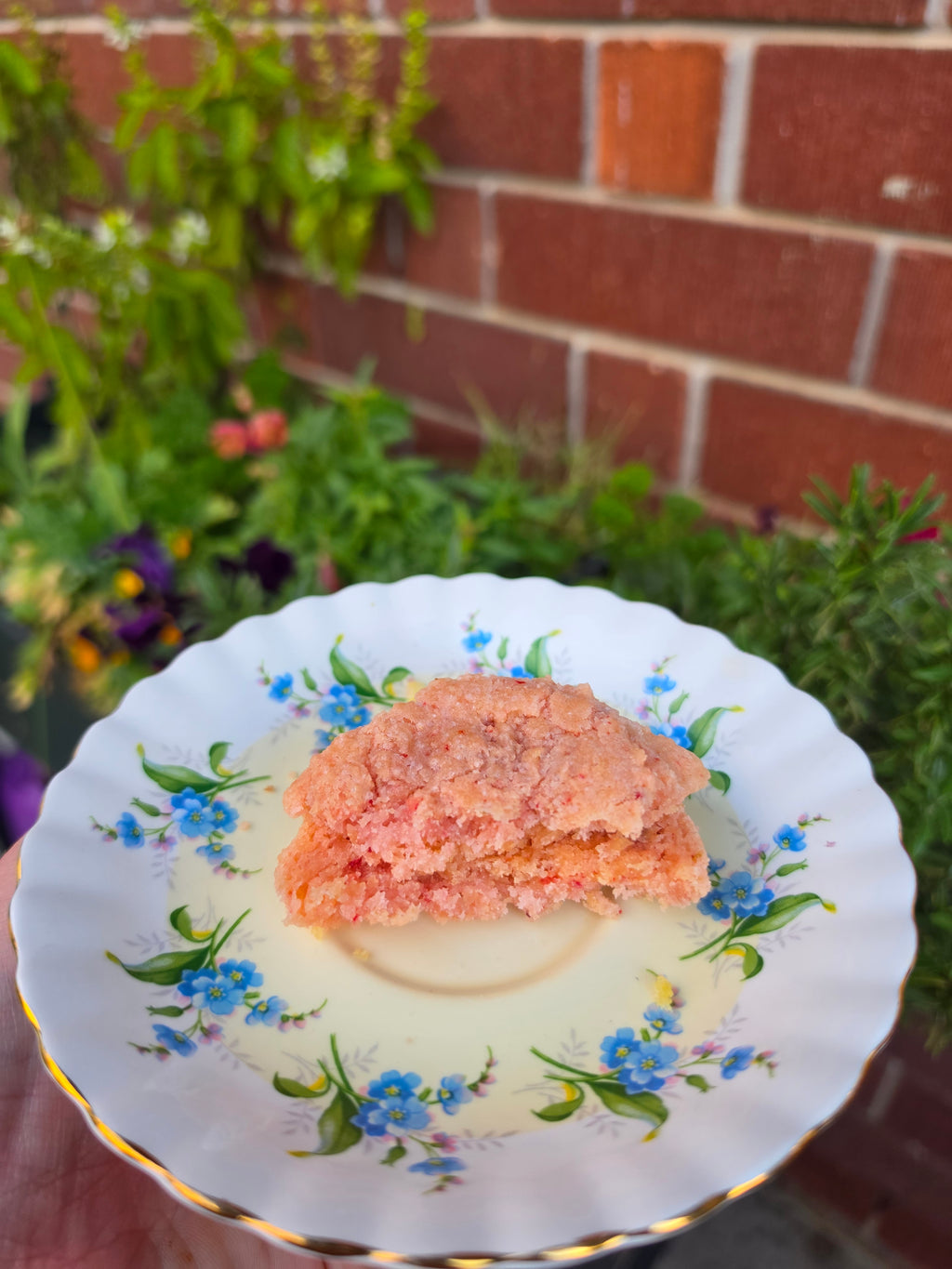 Strawberry shortcake cookie (GF + Vegan)