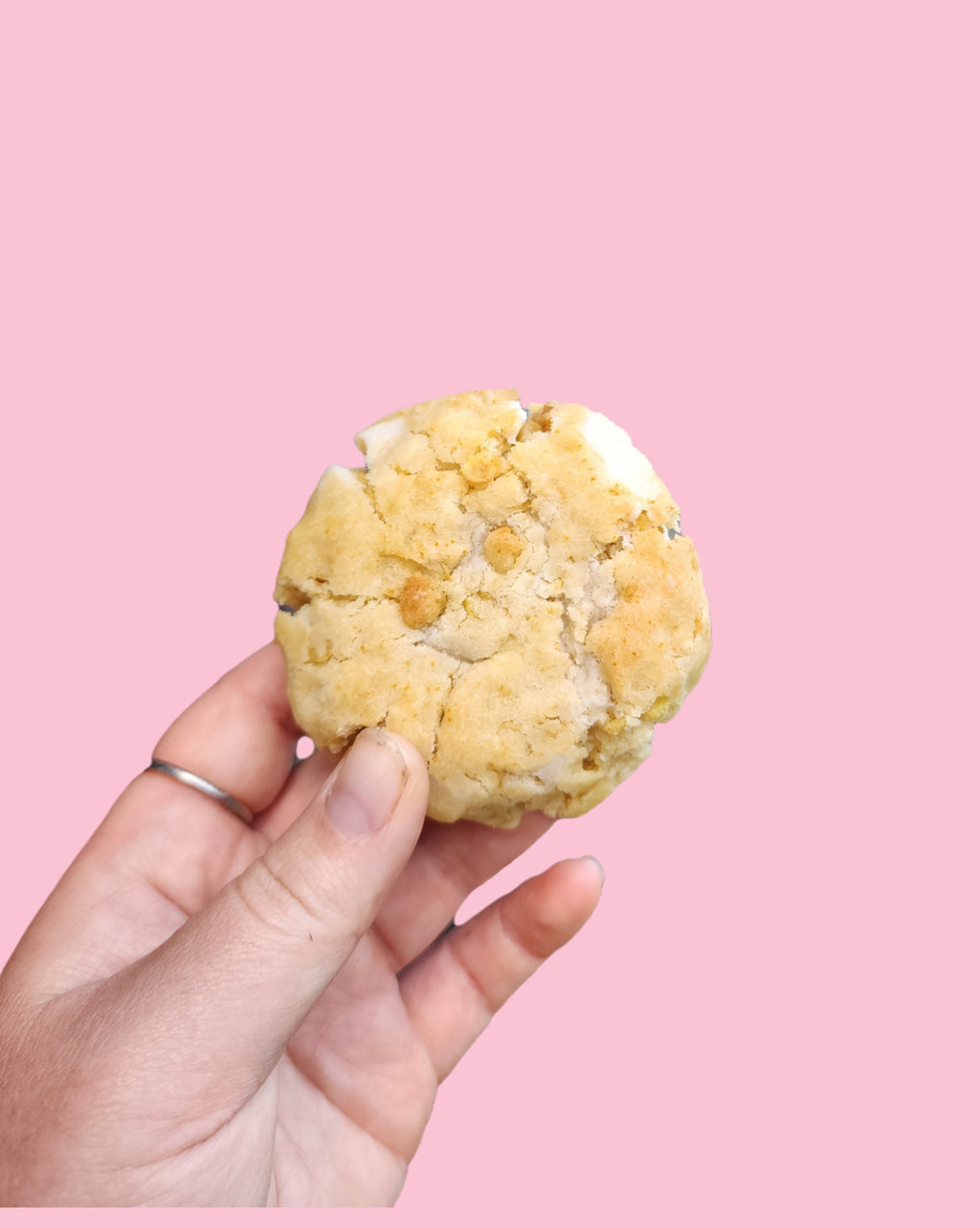 White choc chip and quinoa oats cookie (GF + Vegan)