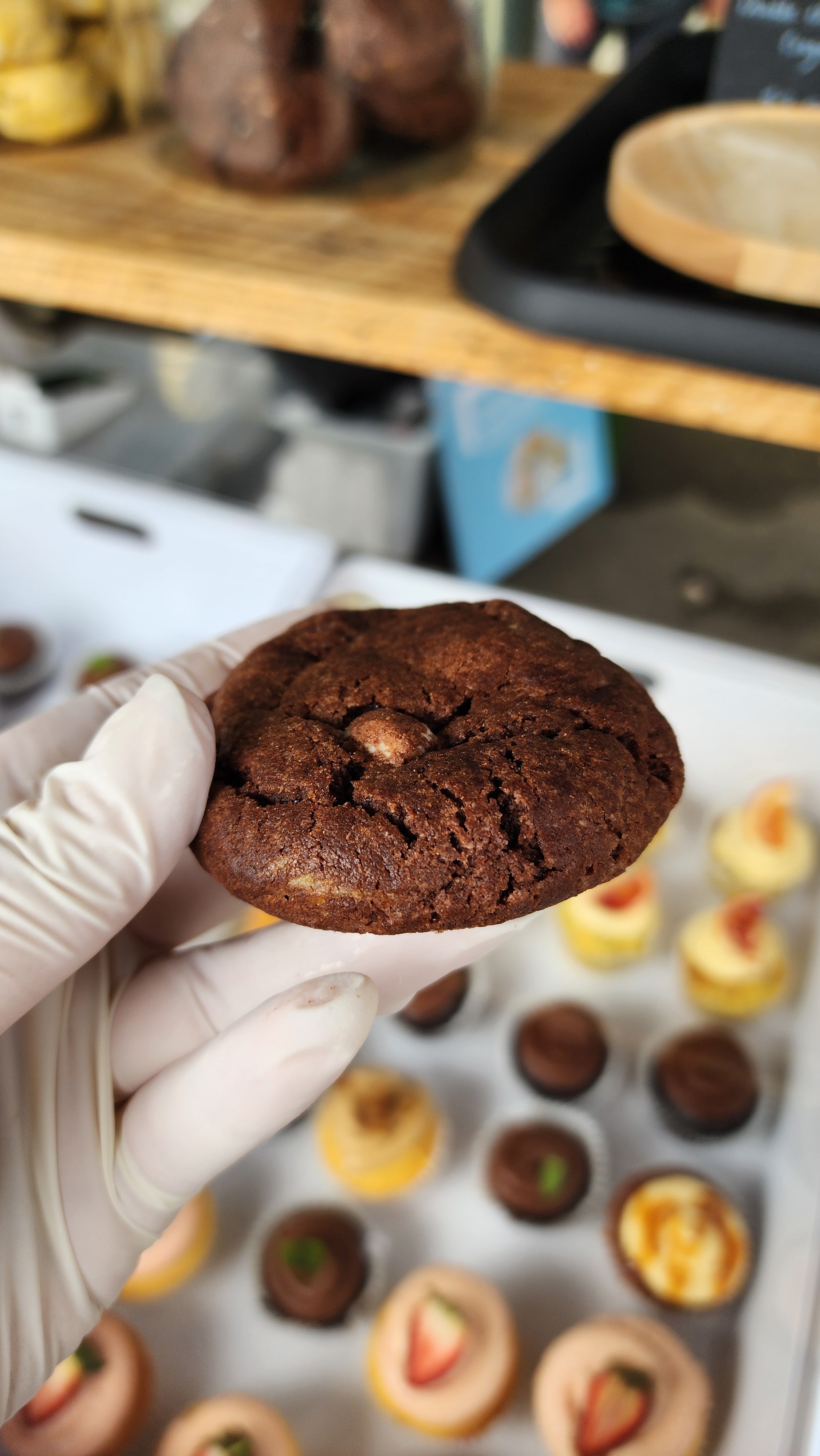 White choc chip choc cookie (GF + Vegan)