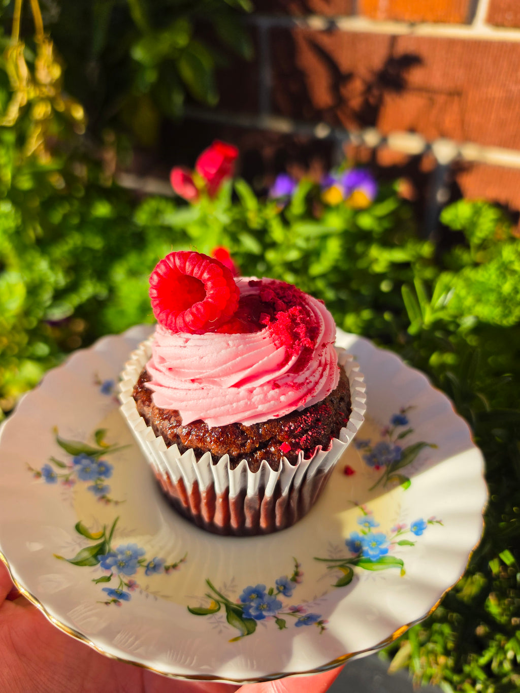 Raspberry cupcake (GF + Vegan)
