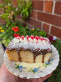 Lamington cake slice (GF + Vegan)