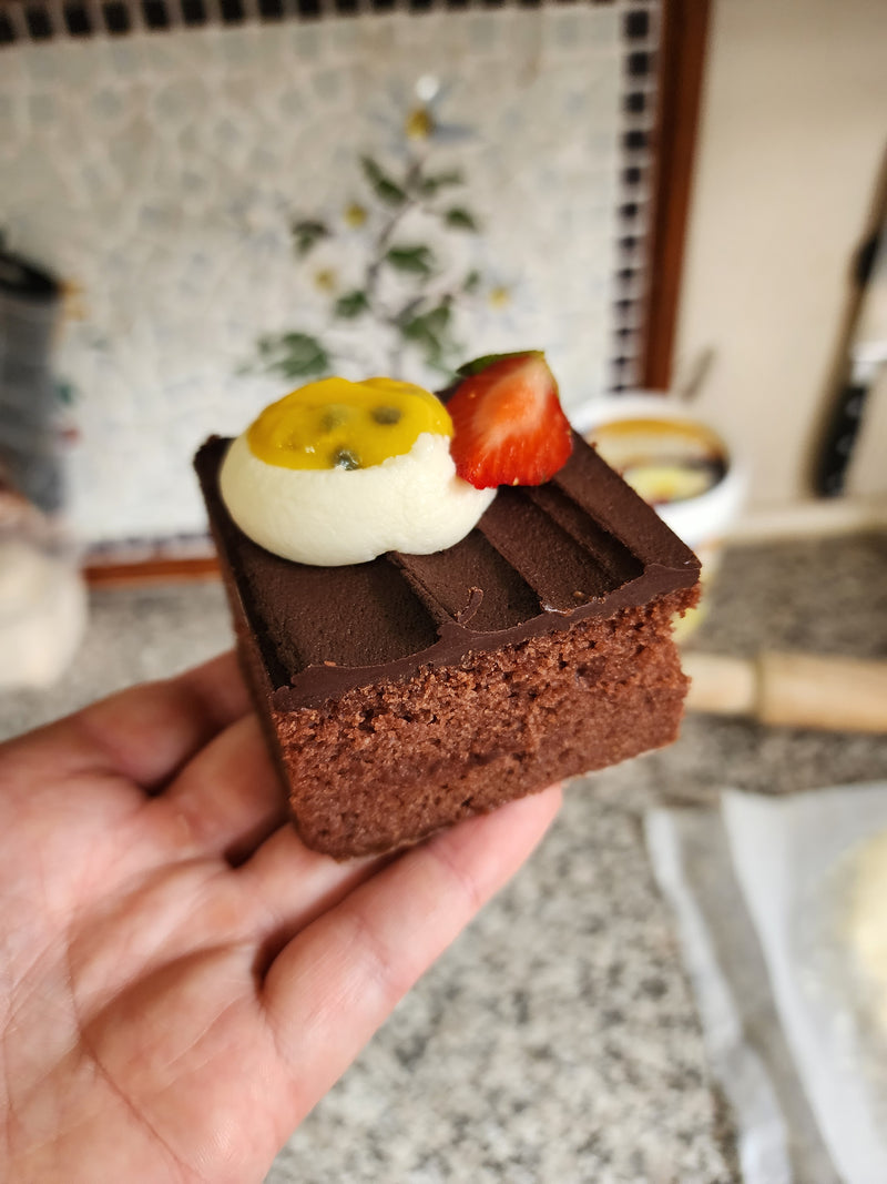 Chocolate cake slice (GF + Vegan)