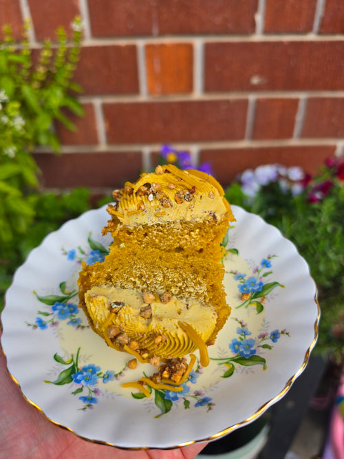 Caramel crunch cupcake (GF + Vegan)