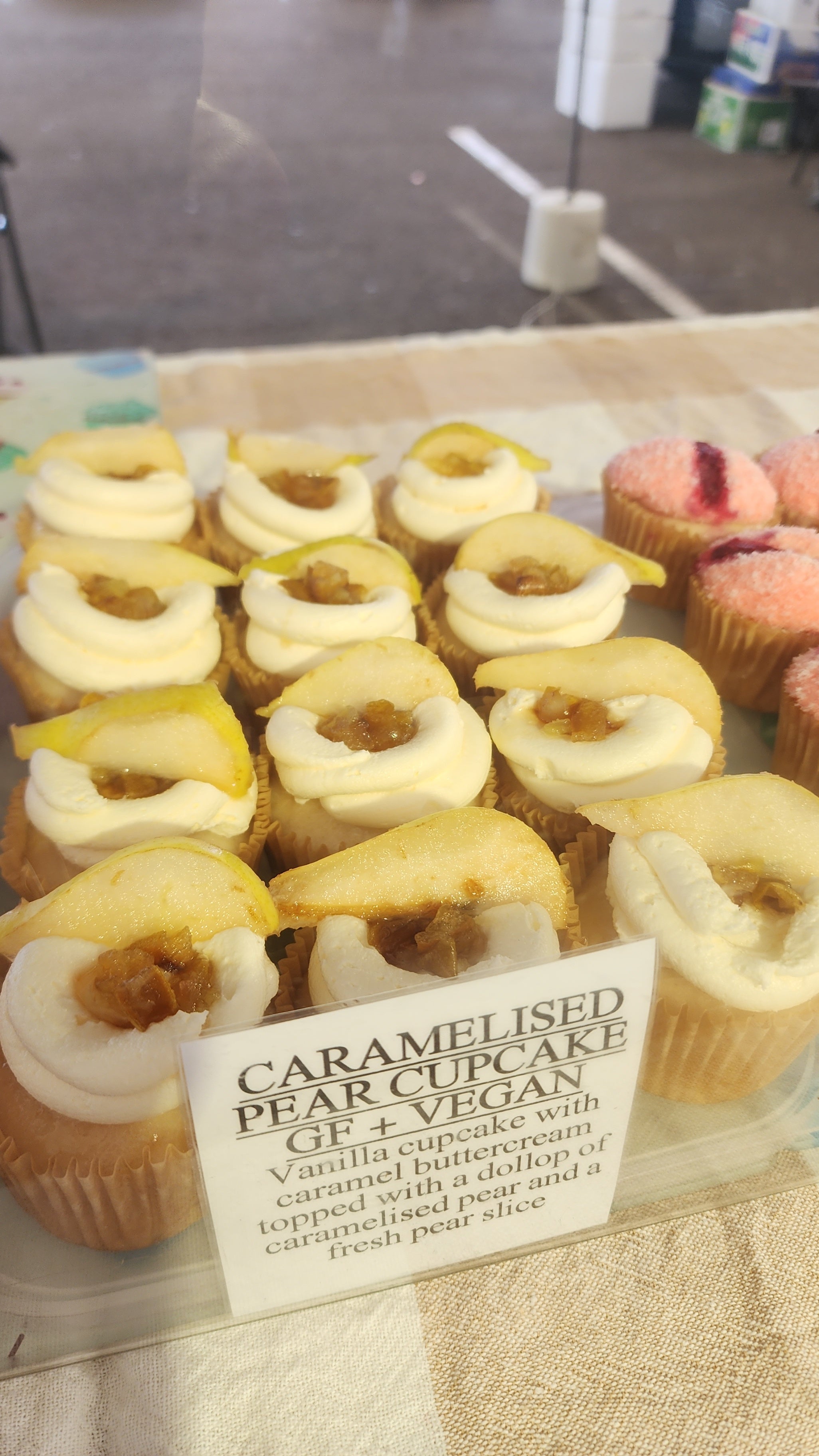 Caramelised pear cupcake (GF + Vegan)