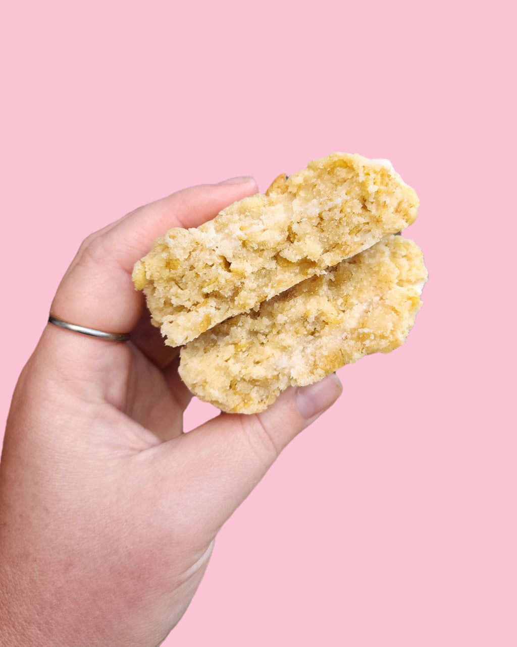 White choc chip and quinoa oats cookie (GF + Vegan)