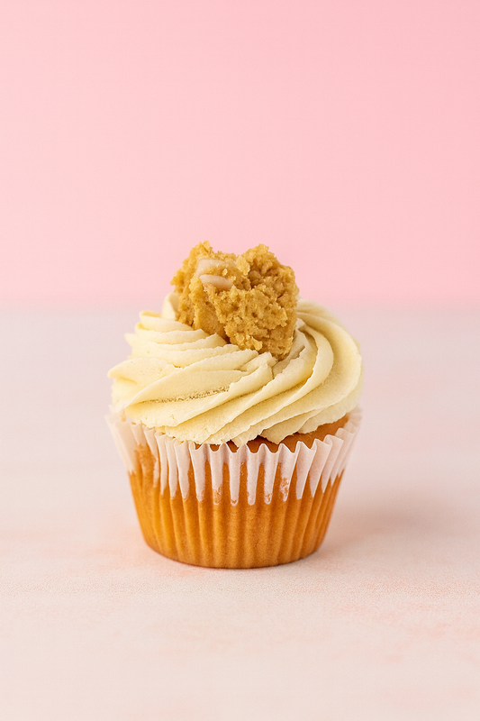 Caramel cookie dough cupcake (GF + Vegan)