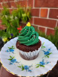 Christmas tree cupcake (GF + Vegan)
