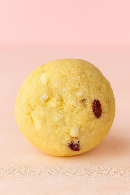 White choc cranberry cookie (GF + Vegan)