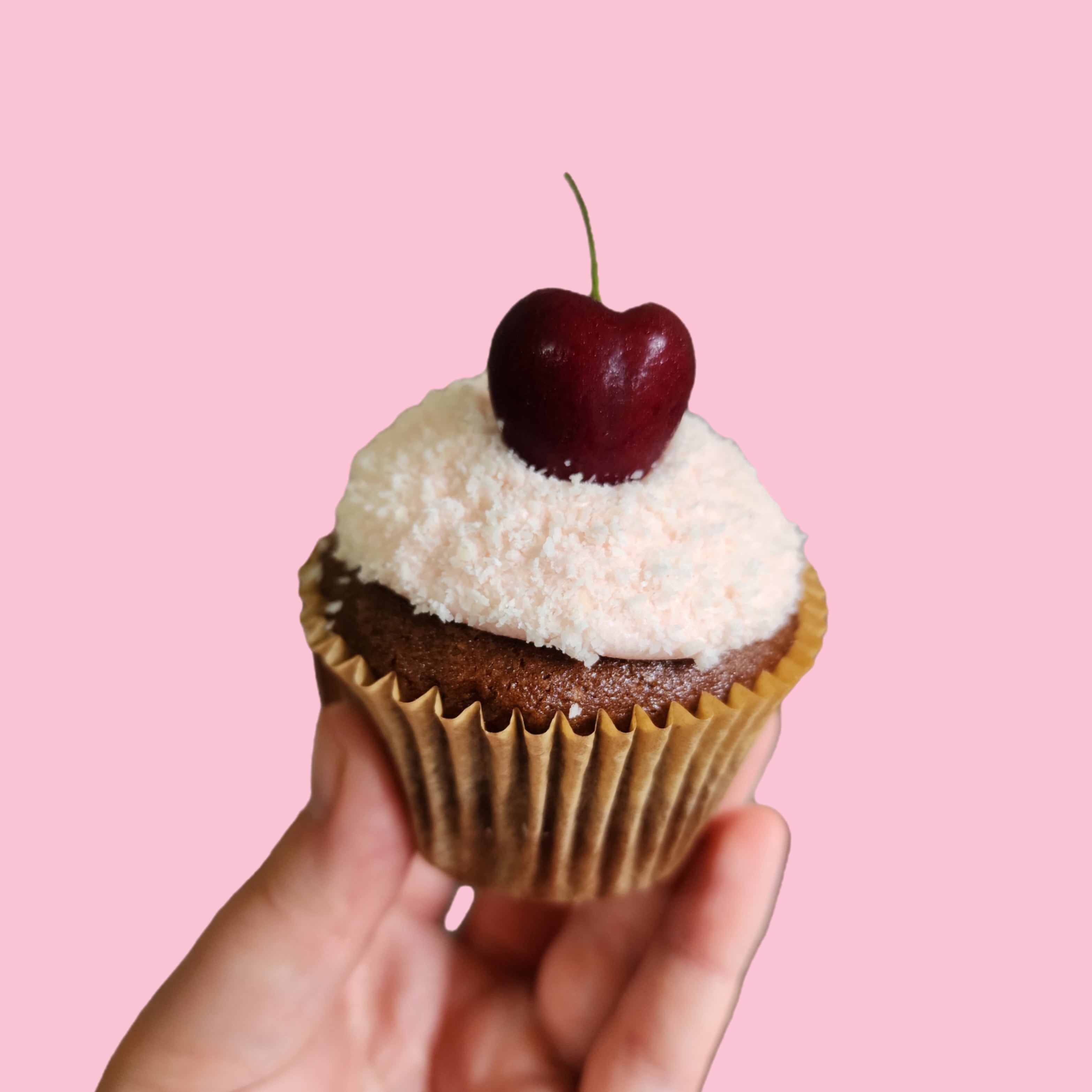 Cherry ripe cupcake (GF + Vegan)