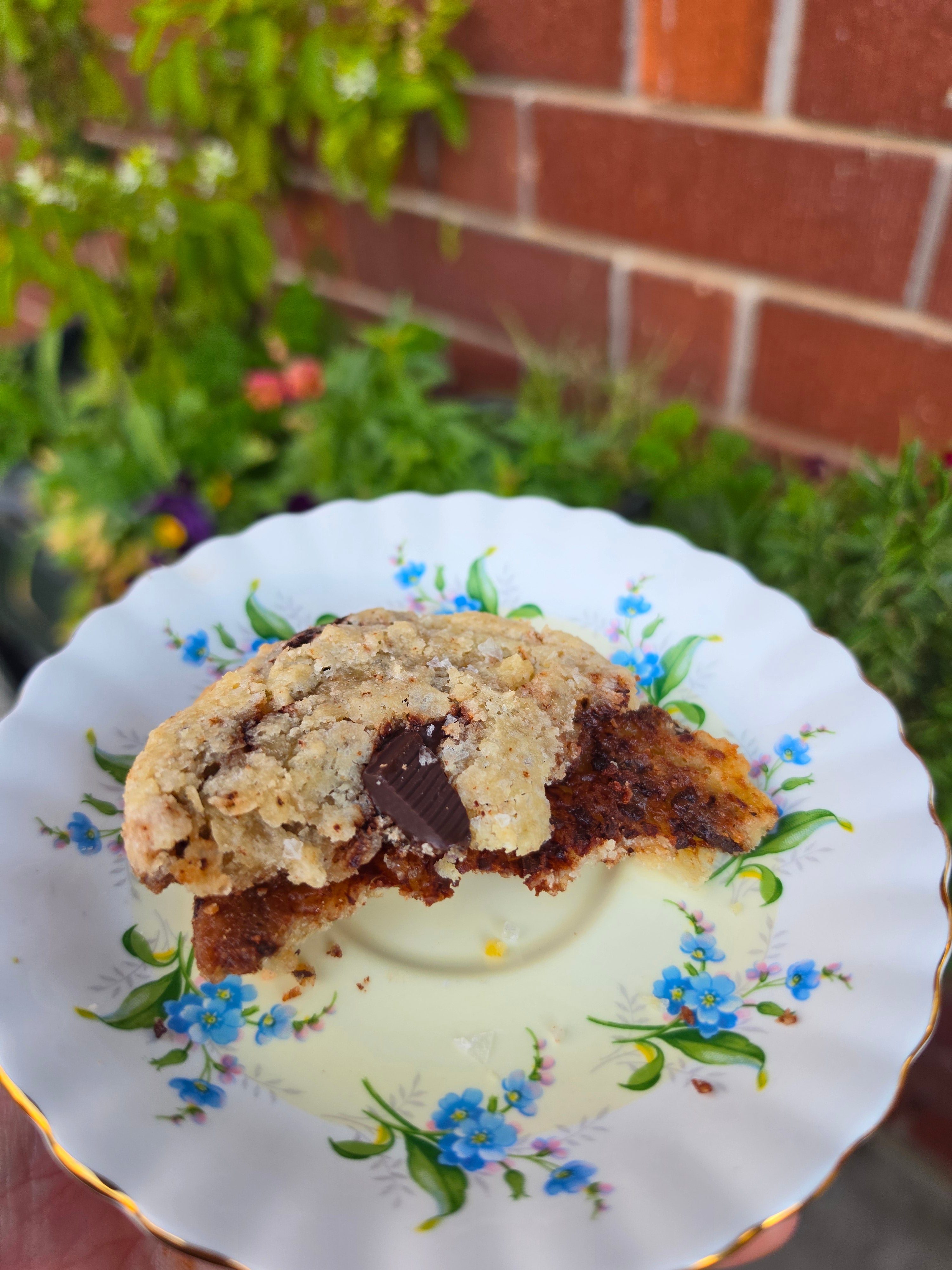 Dark choc chip cookie (GF + Vegan)