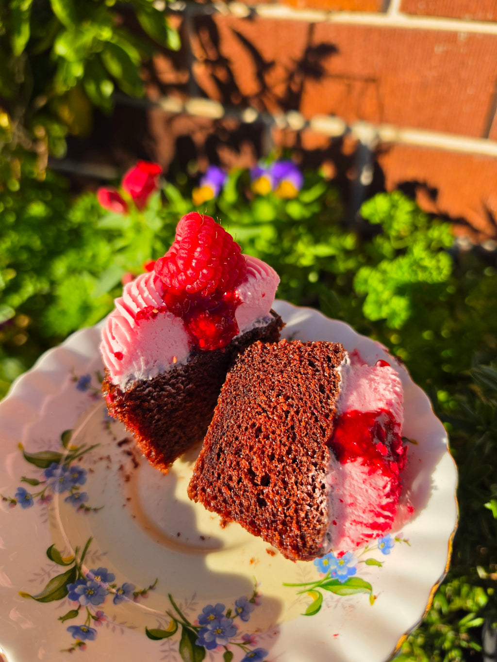 Raspberry cupcake (GF + Vegan)