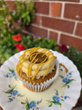 Caramel cookie dough cupcake (GF + Vegan)